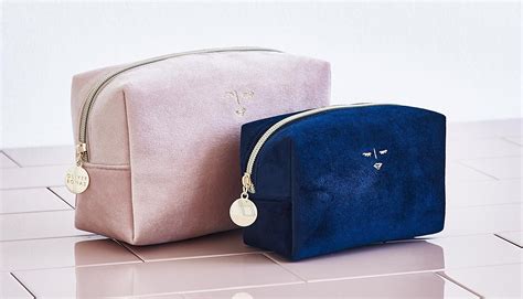 oliver bonas velvet makeup bag